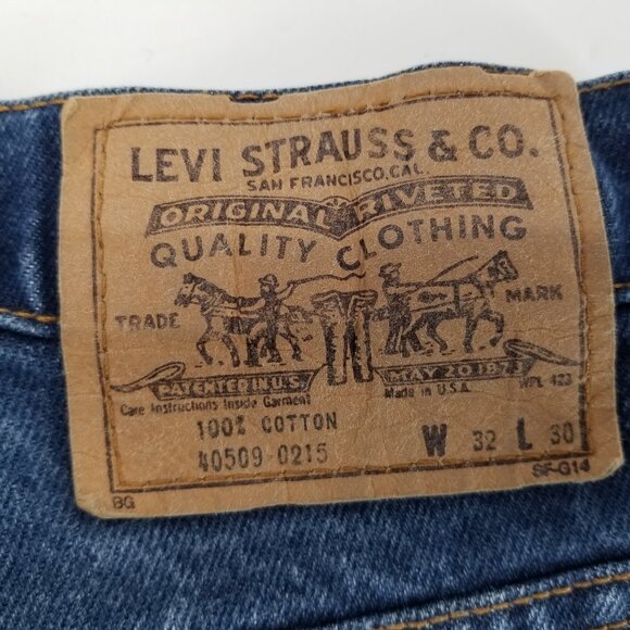 Vintage Levi's 40506-0215 Orange Tab Straight Leg Denim Jeans Size 30x30 - Picture 9 of 12